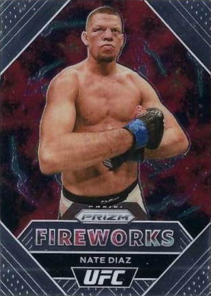 Nate Diaz 2021 Panini Prizm UFC Fireworks #17 Black