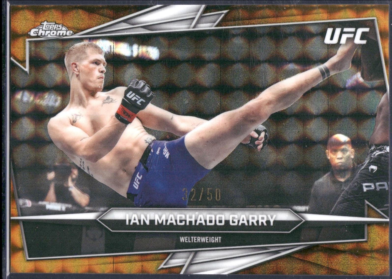 Ian Machado Garry 2026 Topps Chrome UFC Base #93 Gold Geometric Refractor