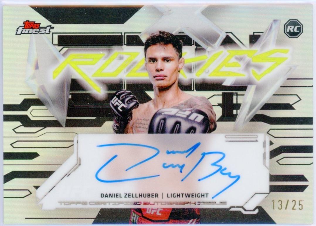 Daniel Zellhuber 2025 Topps Finest UFC Finest Rookie Autographs #FRA-DZ Black Refractor