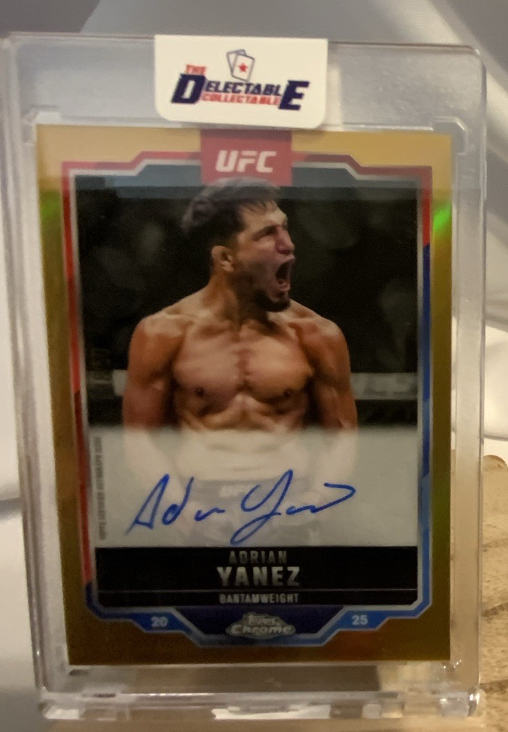 Adrian Yanez 2025 Topps Chrome UFC Chrome Veteran Autographs #CVA-AY Gold Refractor