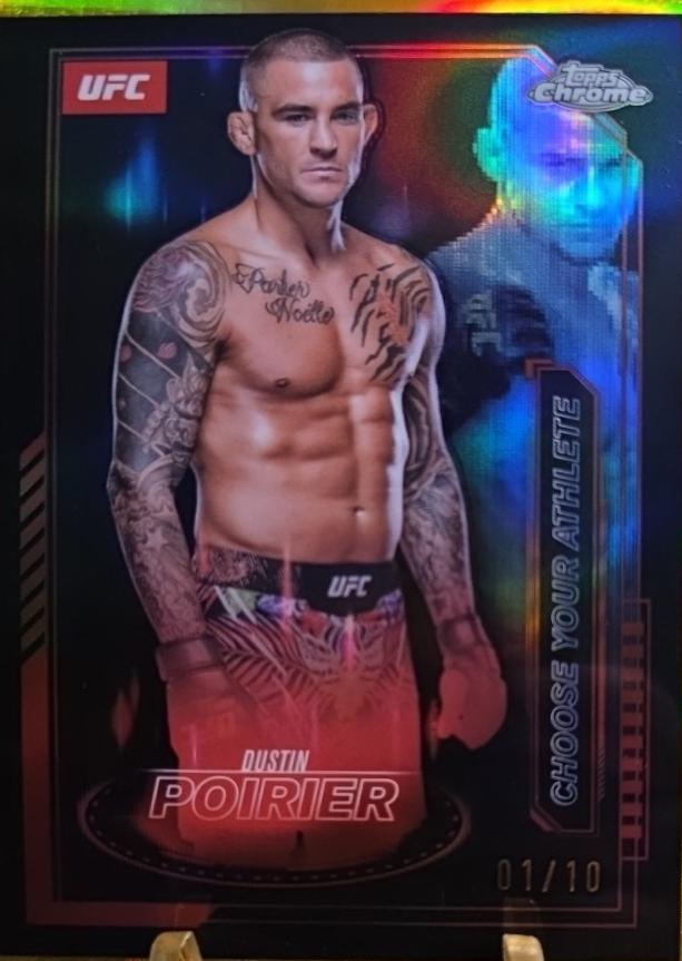Dustin Poirier 2025 Topps Chrome UFC Mission Control #MCL-1 Black Refractor