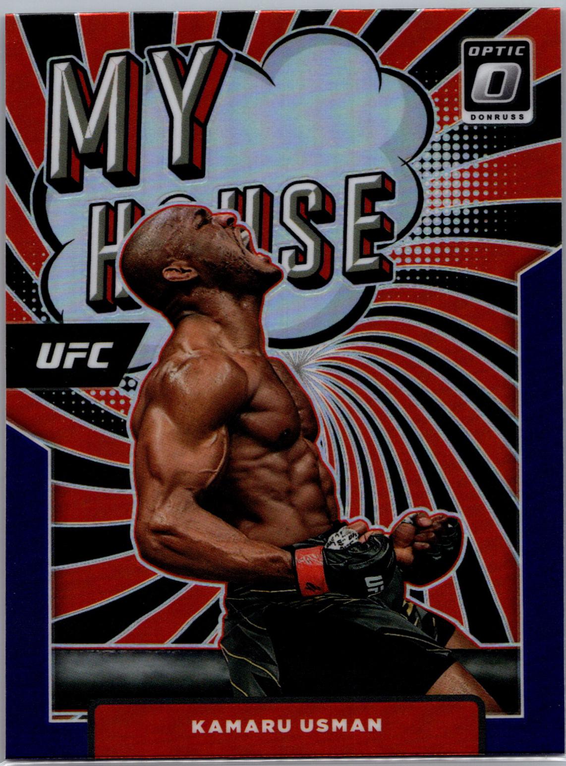 Kamaru Usman 2022 Panini Donruss Optic UFC My House #6 Purple