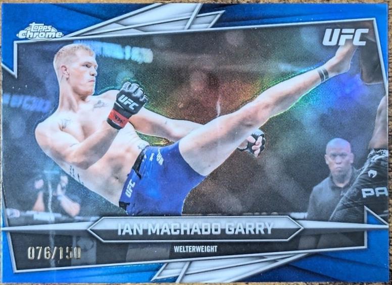 Ian Machado Garry 2026 Topps Chrome UFC Base #93 Blue Refractor