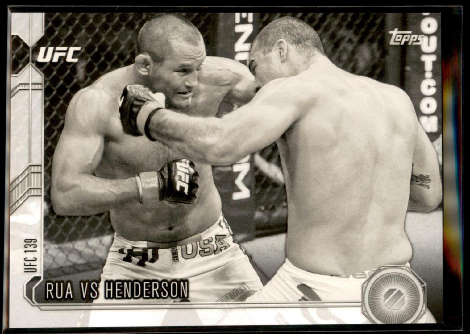 Mauricio Rua / Dan Henderson 2015 Topps UFC Chronicles Base #142 Black and White