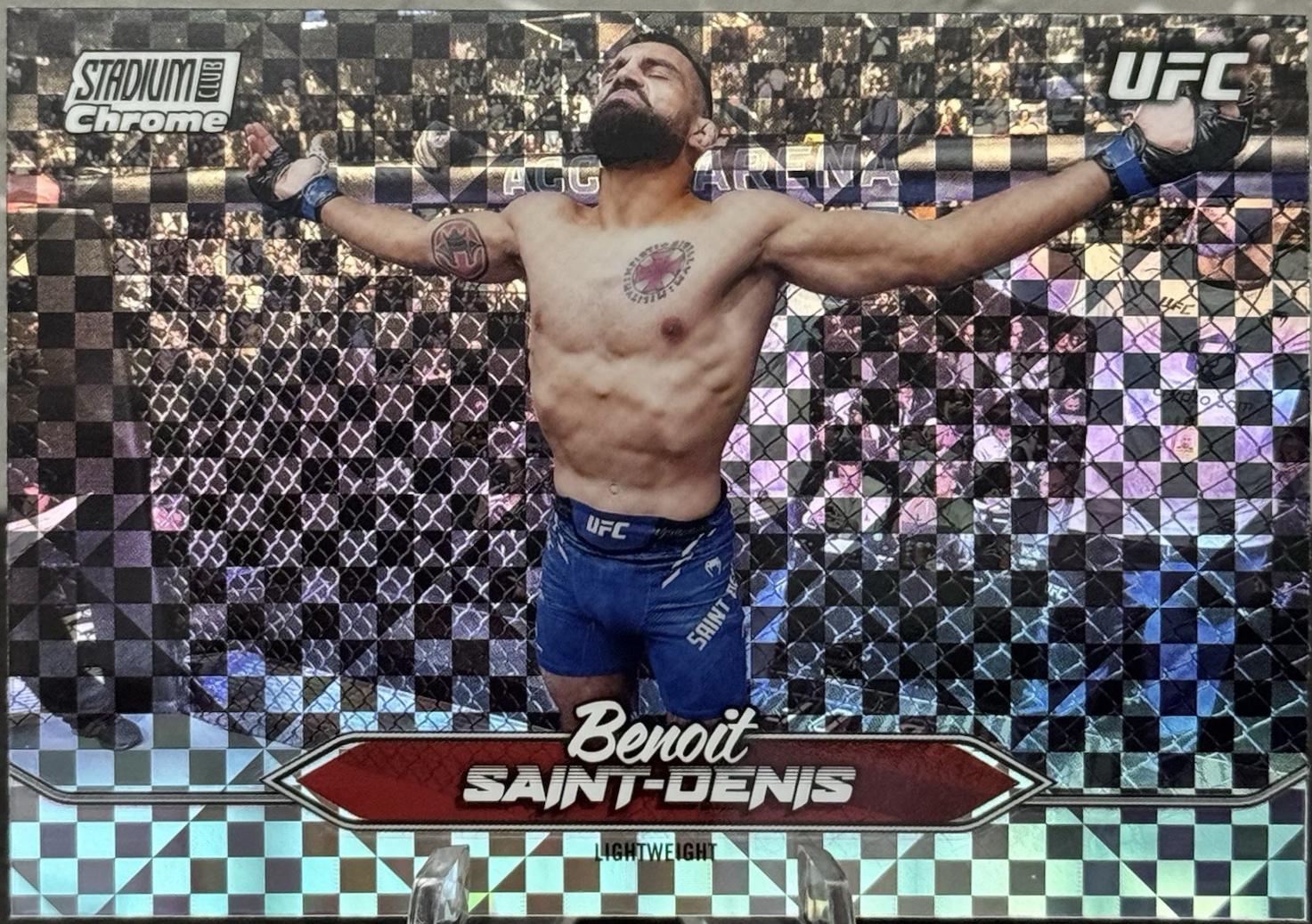 Benoit Saint Denis 2025 Topps Stadium Club UFC Base Chrome #C-149 Purple Refractor
