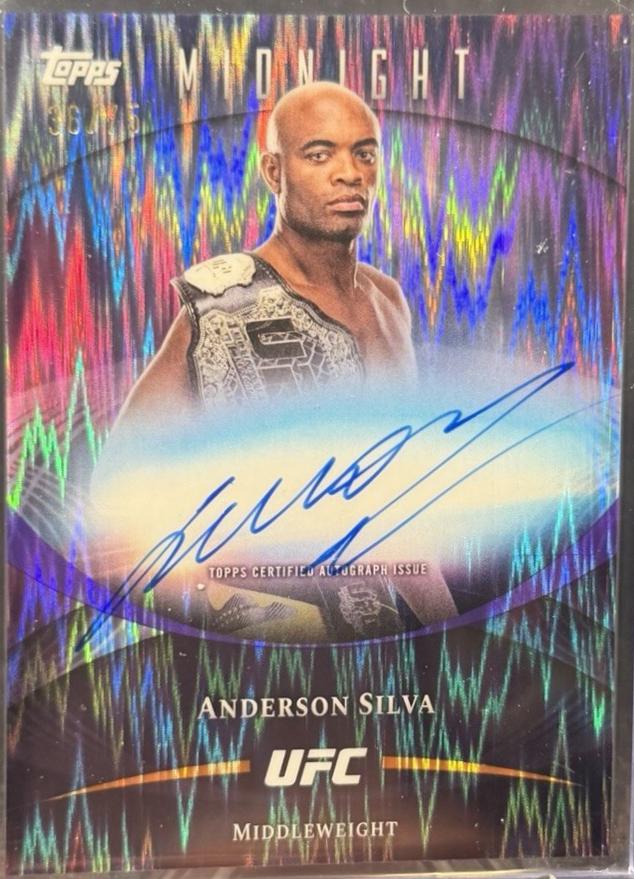Anderson Silva 2026 Topps Midnight UFC Base Autographs #BAV-AS Daybreak