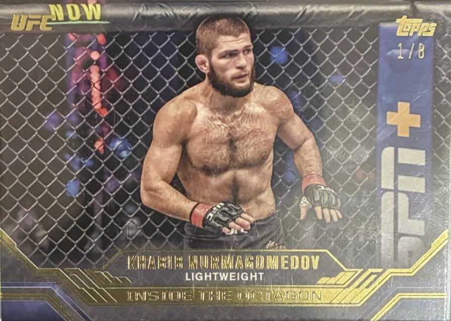 Khabib Nurmagomedov 2024 Topps Knockout UFC Inside the Octagon #ITO-12 Gold