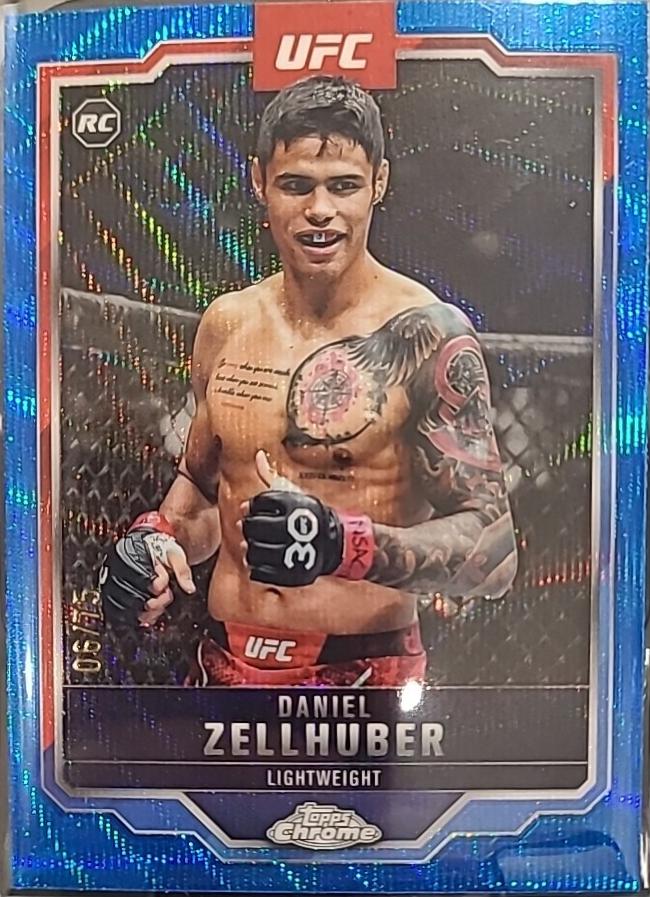 Daniel Zellhuber 2025 Topps Chrome UFC Base #189 Blue Wave Refractor