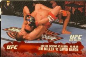 Jim Miller / David Baron 2009 Topps UFC Round 2 Base #105 Ruby