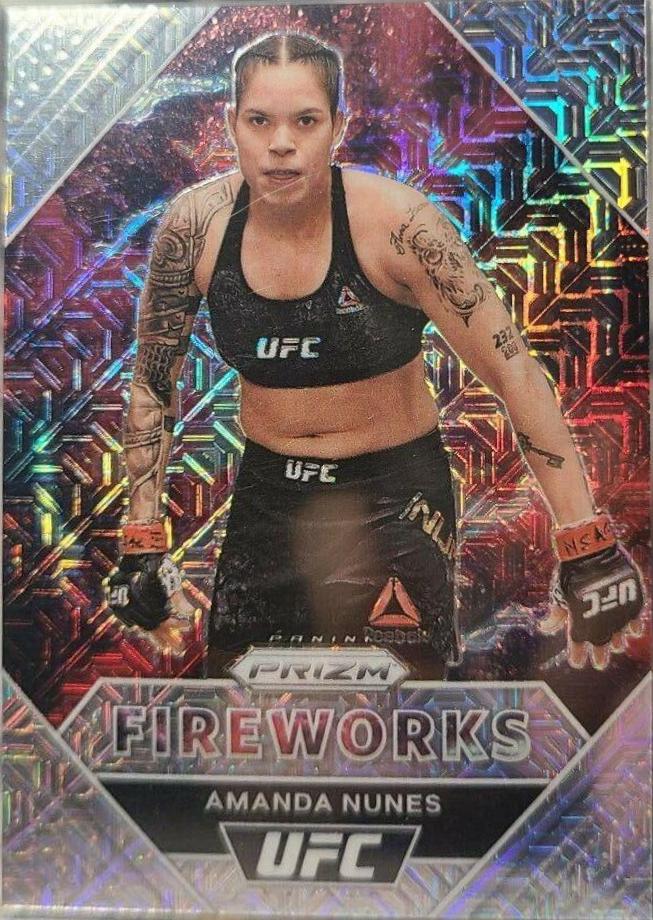 Amanda Nunes 2021 Panini Prizm UFC Fireworks #23 Mojo