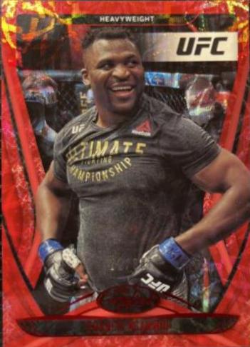 Francis Ngannou 2021 Panini Chronicles UFC Base Certified #125 Asia Red
