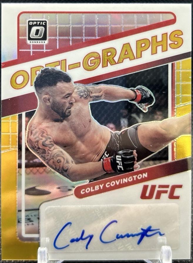 Colby Covington 2022 Panini Donruss Optic UFC Opti-Graphs #39 Gold