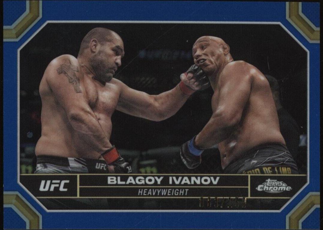 Blagoy Ivanov 2024 Topps Chrome UFC Base #28 Blue Refractor