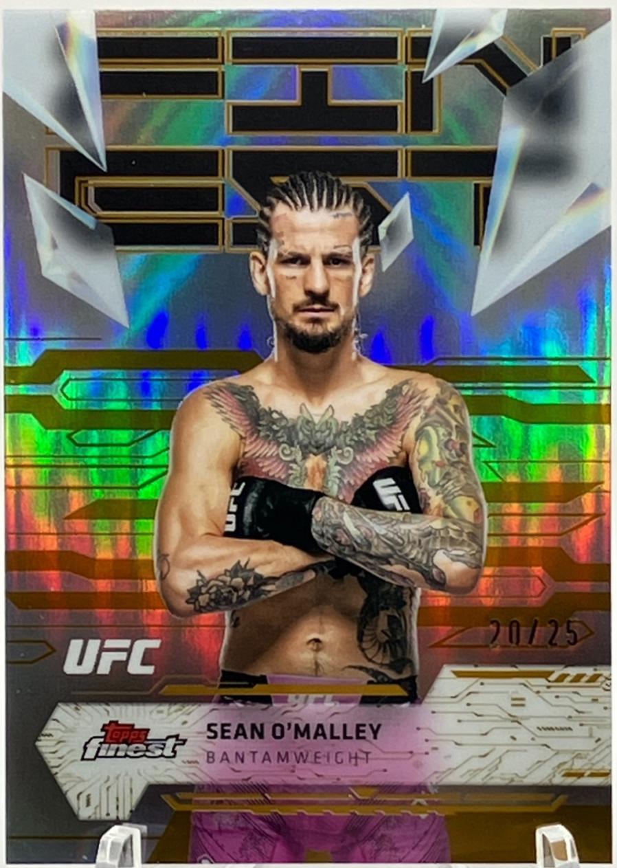 Sean O'Malley 2025 Topps Finest UFC Base Uncommon #123 Gold Refractor