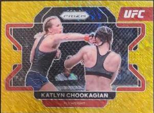 Katlyn Cerminara 2022 Panini Prizm UFC Base #64 Gold Shimmer