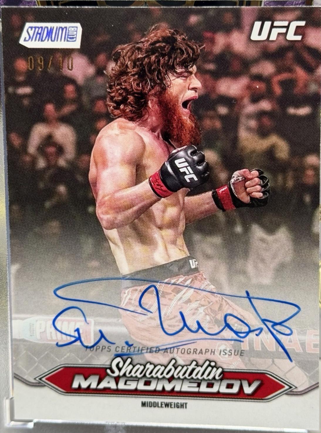 Shara Magomedov 2025 Topps Stadium Club UFC Base Autographs #BCA-SMV Rainbow