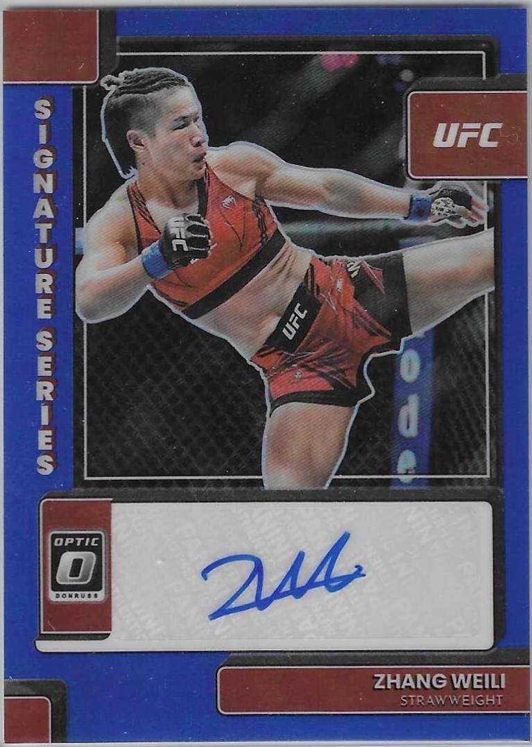 Zhang Weili 2023 Panini Donruss Optic UFC Signature Series #36 Blue