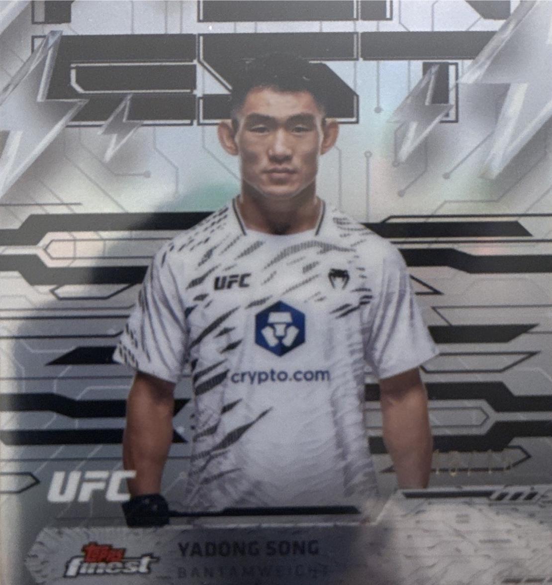 Song Yadong 2025 Topps Finest UFC Base Rare #299 Checkerboard Refractor