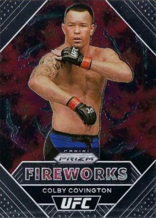 Colby Covington 2021 Panini Prizm UFC Fireworks #6 Black