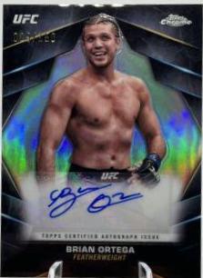 Brian Ortega 2024 Topps Chrome UFC Chrome Veteran Autographs #CVA-BOR Refractor