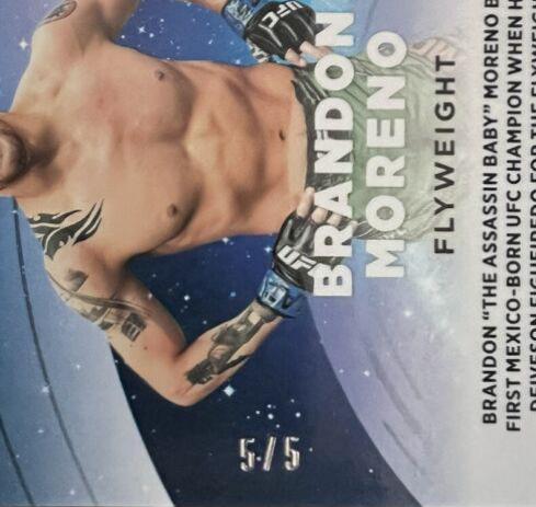 Brandon Moreno 2022 Panini Donruss Optic UFC Star Gazing #4 Green
