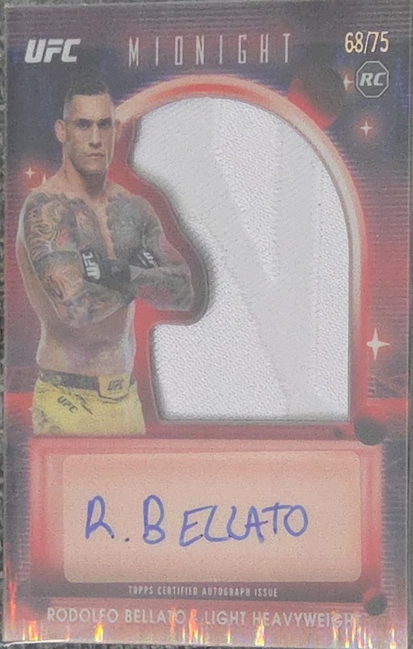 Rodolfo Bellato 2025 Topps Midnight UFC Rookie Relic Autographs #RRA-RB Dusk