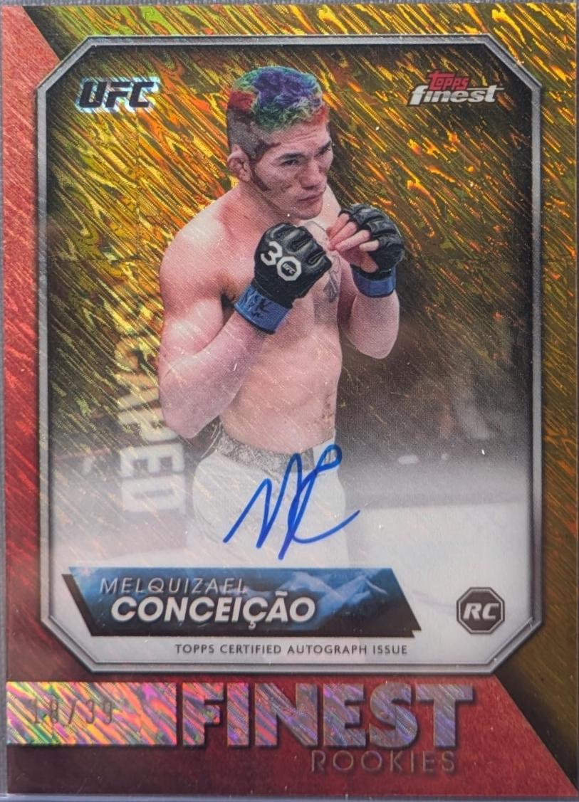 Melquizael Conceição 2024 Topps Finest UFC Rookie Finest Autographs #RFA-MC Gold Shimmer Refractor