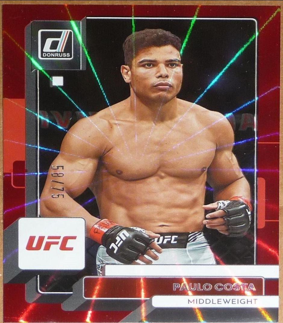 Paulo Costa 2023 Panini Donruss UFC Base #87 Red Laser