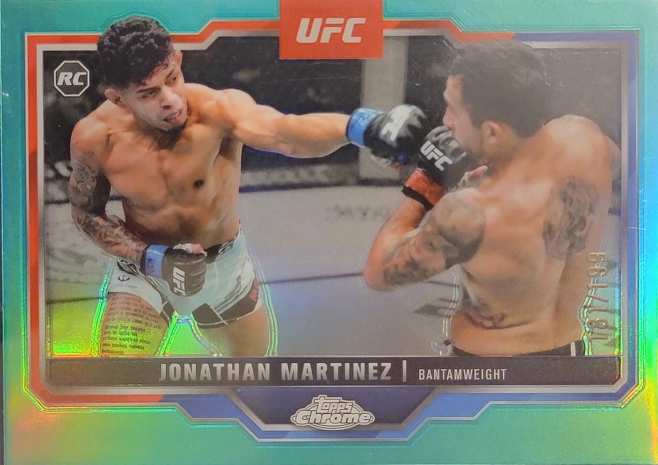 Jonathan Martinez 2025 Topps Chrome UFC Base #80 Aqua Refractor