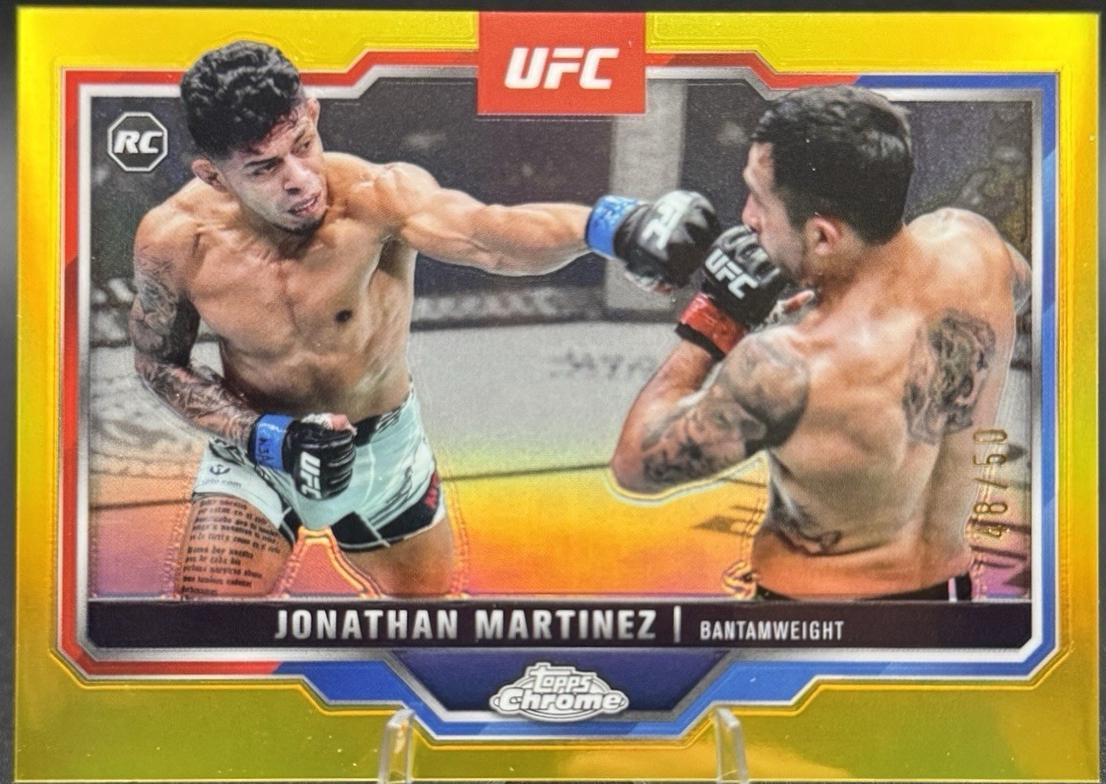 Jonathan Martinez 2025 Topps Chrome UFC Base #80 Gold Refractor
