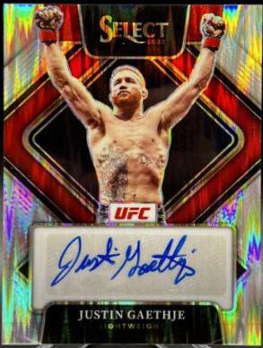 Justin Gaethje 2022 Panini Select UFC Signatures #31 Black Flash