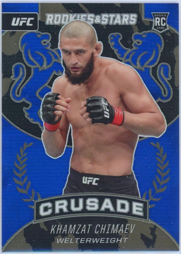 Khamzat Chimaev 2021 Panini Chronicles UFC Base Crusade #234 Blue
