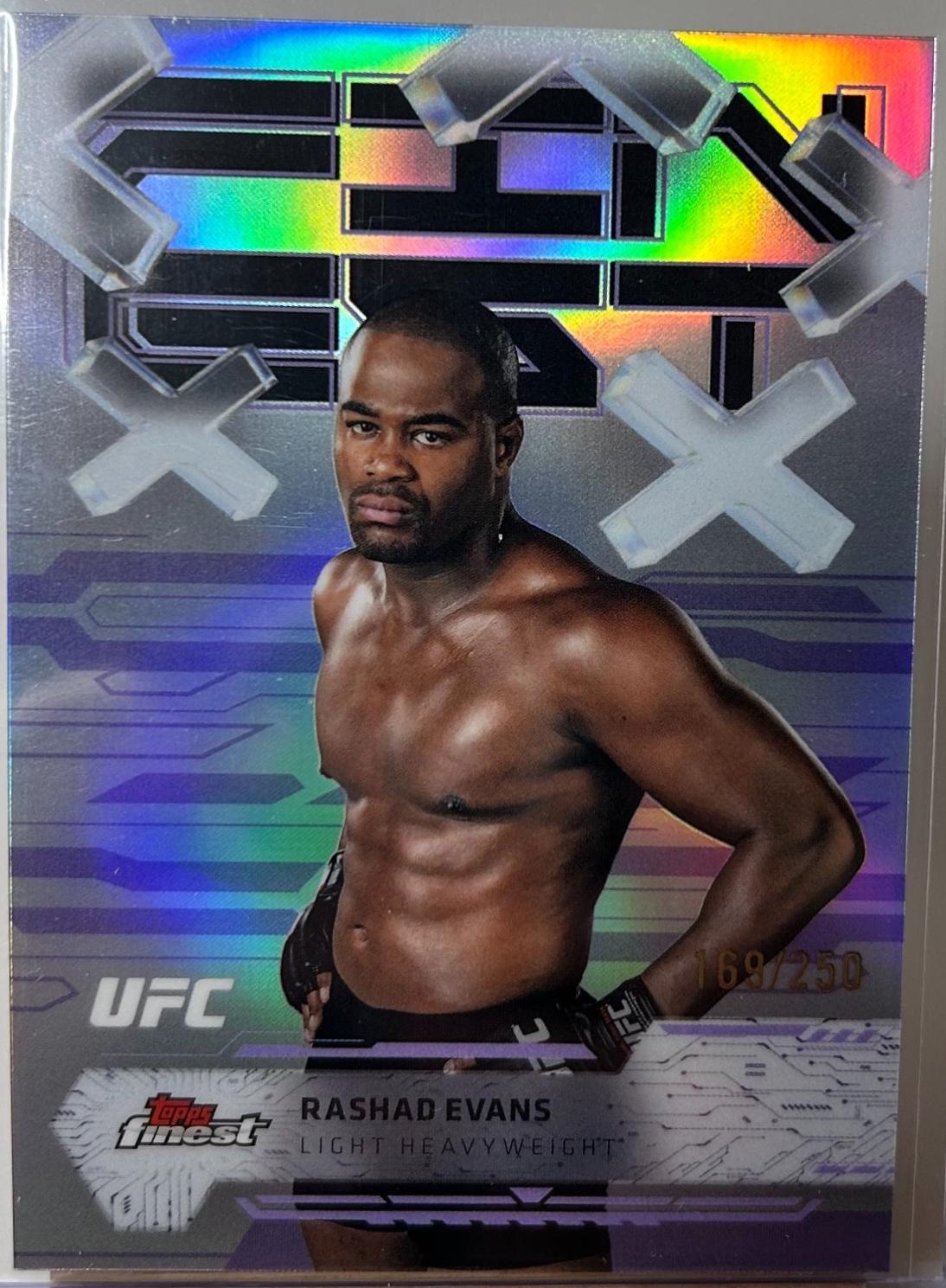 Rashad Evans 2025 Topps Finest UFC Base Common #86 Purple Refractor