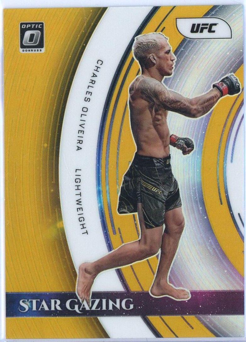 Charles Oliveira 2022 Panini Donruss Optic UFC Star Gazing #3 Gold