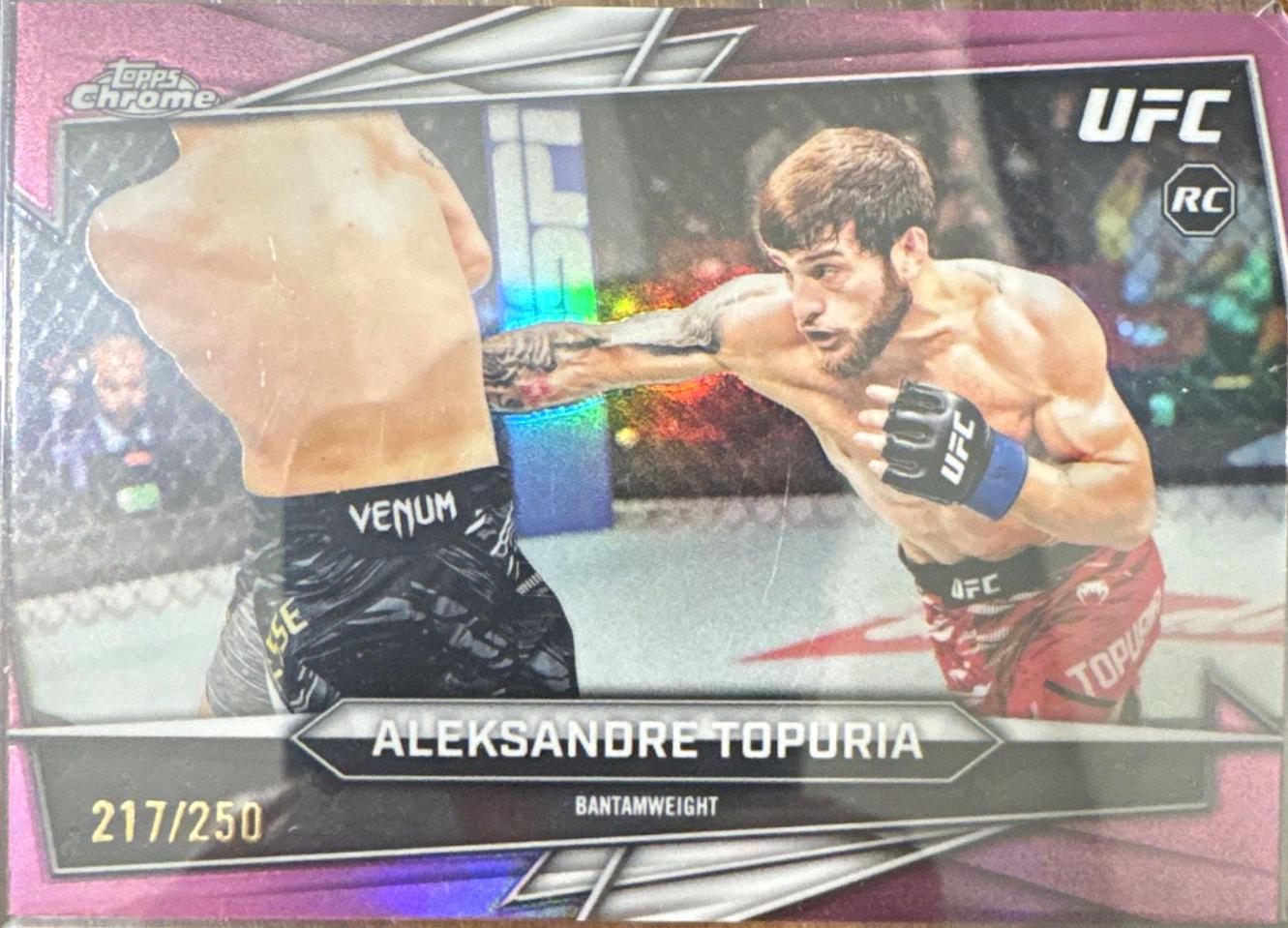 Aleksandre Topuria 2026 Topps Chrome UFC Base #187 Pink Refractor