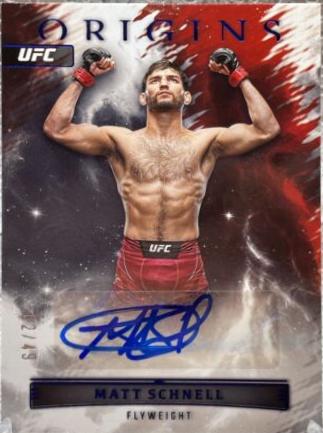 Matt Schnell 2023 Panini Chronicles UFC Origins Autographs #14 Blue