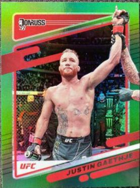 Justin Gaethje 2022 Panini Donruss UFC Base #62 Green