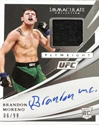 Brandon Moreno 2021 Panini Immaculate UFC Rookie Memorabilia Autographs #102 Gold