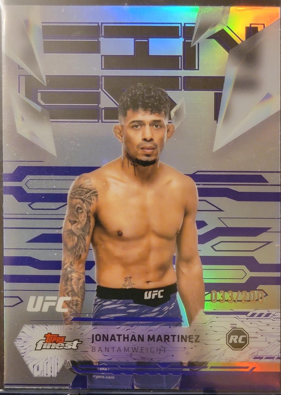 Jonathan Martinez 2025 Topps Finest UFC Base Uncommon #126 Purple Refractor
