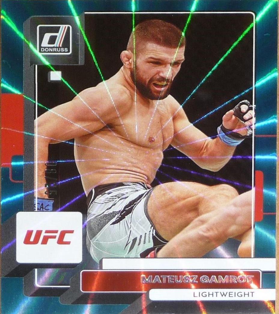 Mateusz Gamrot 2023 Panini Donruss UFC Base #95 Teal Laser