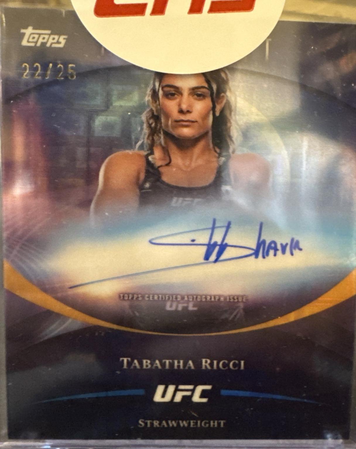 Tabatha Ricci 2026 Topps Midnight UFC Base Autographs #BAV-TR Daybreak