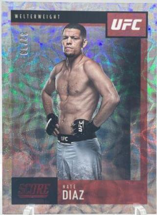 Nate Diaz 2021 Panini Chronicles UFC Base Score #95 Red