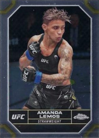 Amanda Lemos 2024 Topps Chrome UFC Base #14 Superfractor