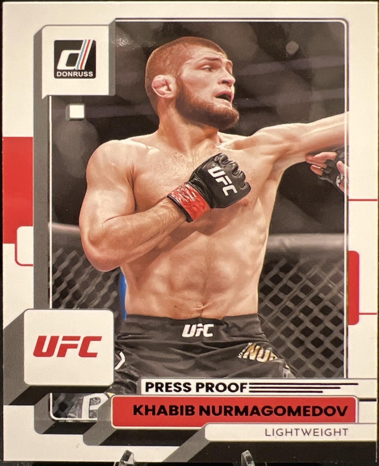 Khabib Nurmagomedov 2023 Panini Donruss UFC Base #53 Press Proof Purple