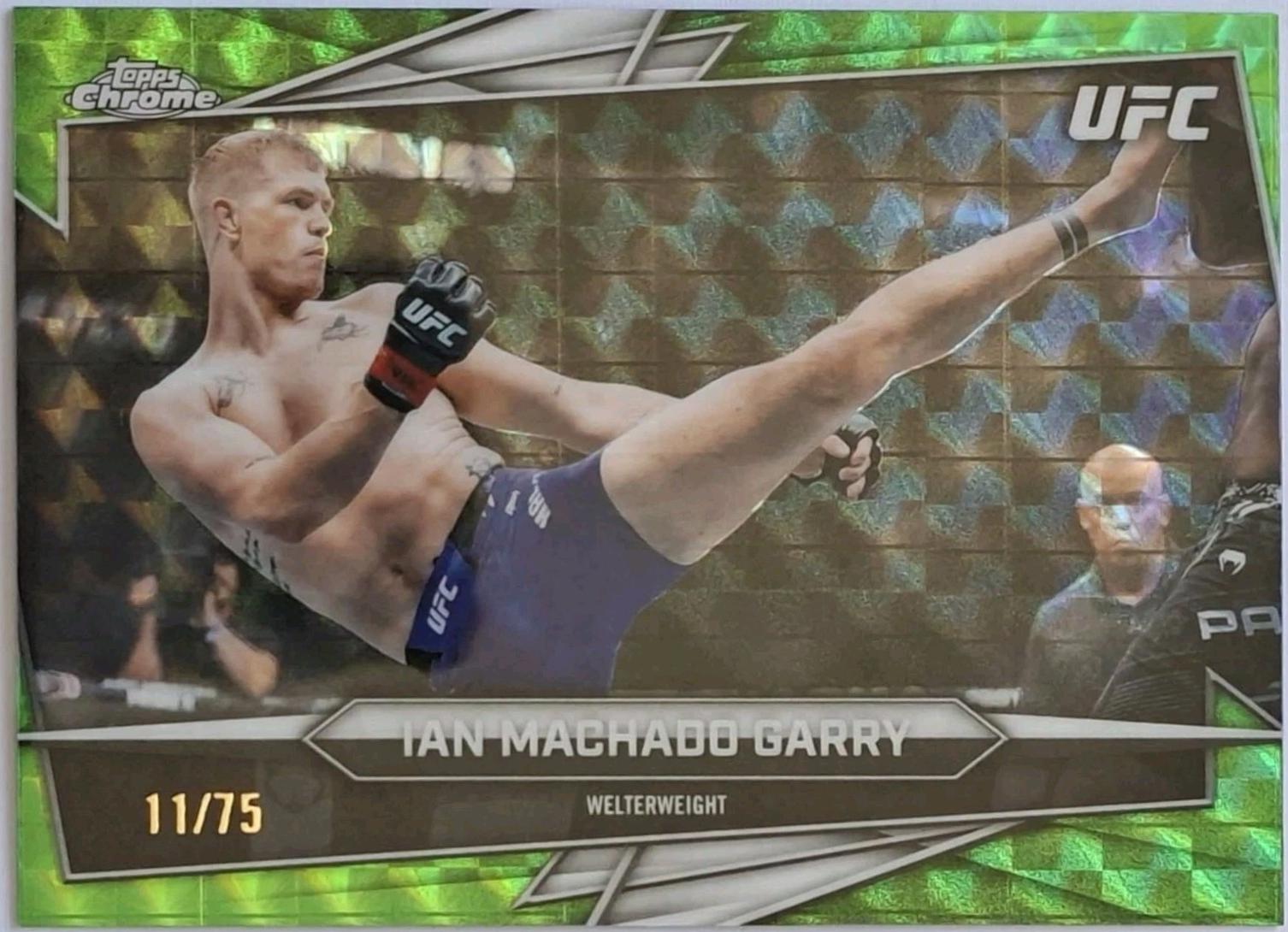Ian Machado Garry 2026 Topps Chrome UFC Base #93 Green Geometric Refractor
