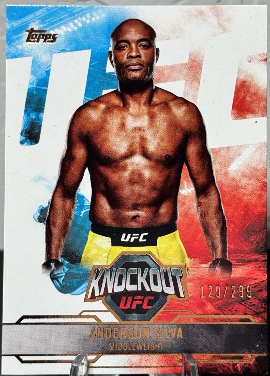 Anderson Silva 2025 Topps Knockout UFC Base #34 Bronze