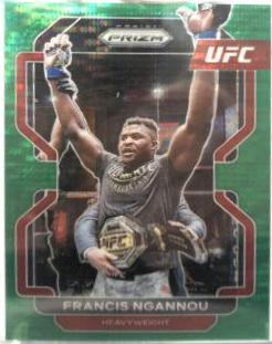 Francis Ngannou 2022 Panini Prizm UFC Base #153 Green Pulsar