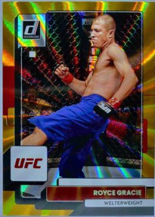Royce Gracie 2023 Panini Donruss UFC Base #191 Gold Laser