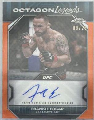 Frankie Edgar 2024 Topps Chrome UFC Octagon Legends Autographs #OLA-FED Orange Refractor