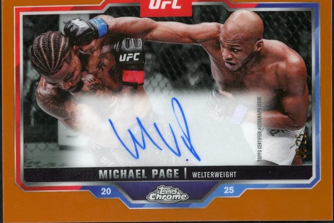 Michael Chandler 2025 Topps Chrome UFC UFC Signatures #SIG-MC Geometric Black Refractor